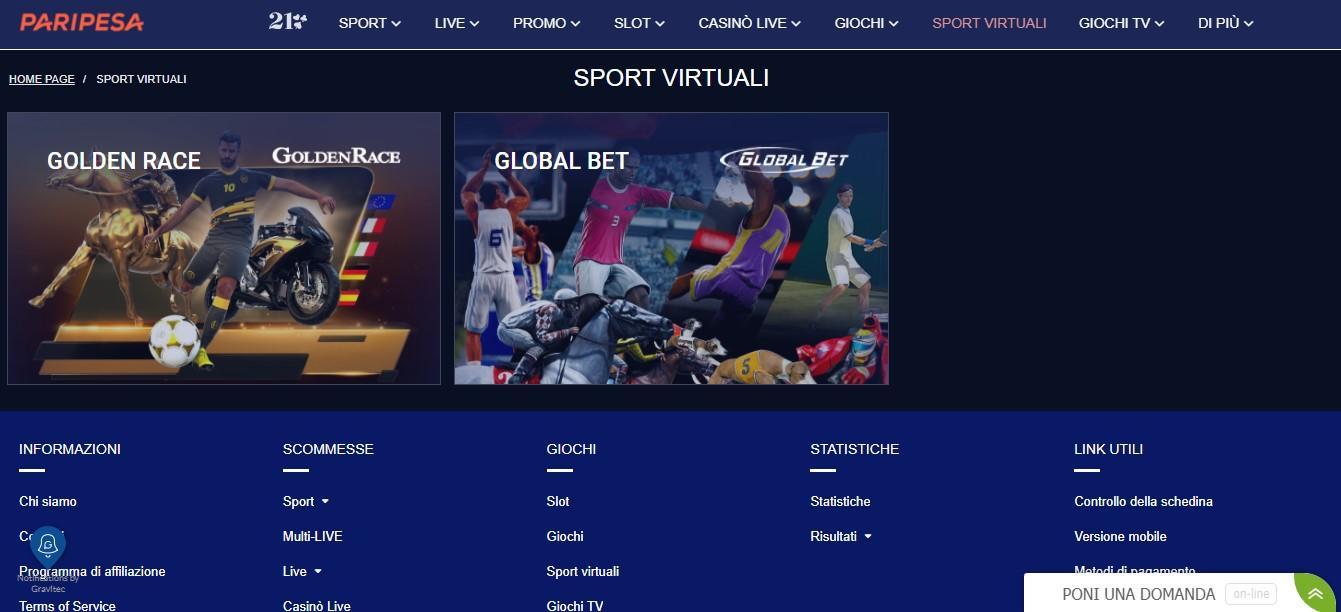 paripesa sport virtuali