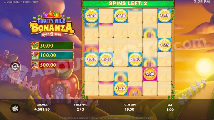 recensione slot Fruity Wild Bonanza - gioco hold & spin