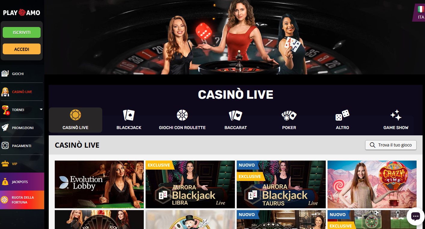playamo casino live recensione